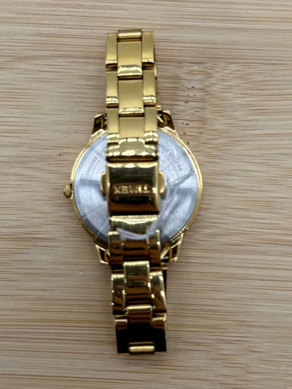 Timex Women Premium Dress 32mm Gold-Tone Case Dial Steel 30m Quartz Watch